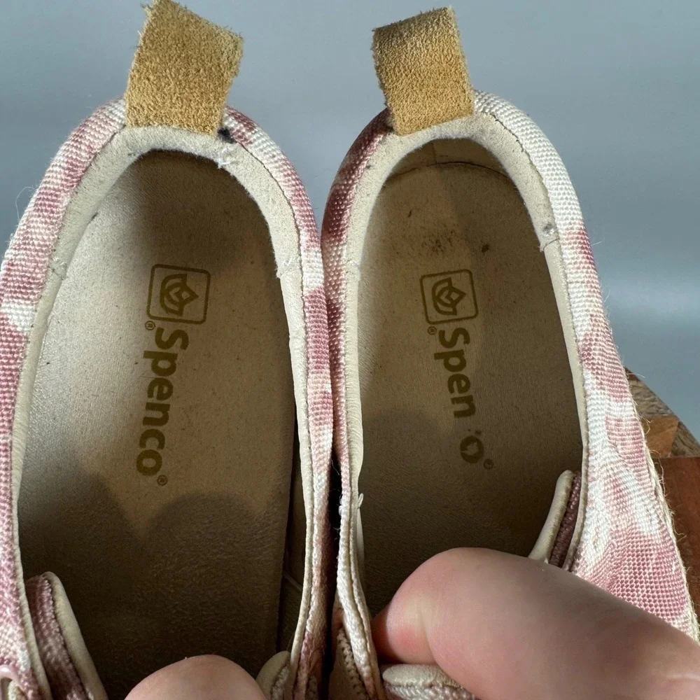 Spenco Siesta Espadrille Pink Tie Dye Platform Sneakers Womens 8B Orthotic Arch